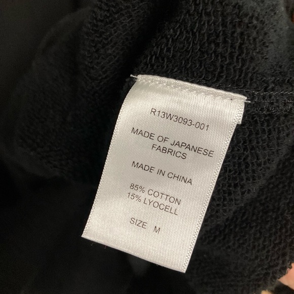 R13 Grunge Sweatshirt Dress - Washed Black. Size medium - Picture 11 of 13